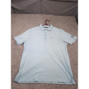 Travis Mathew Mens Light Blue Polo Shirt Short Sleeve Pocket Golf Casual XL